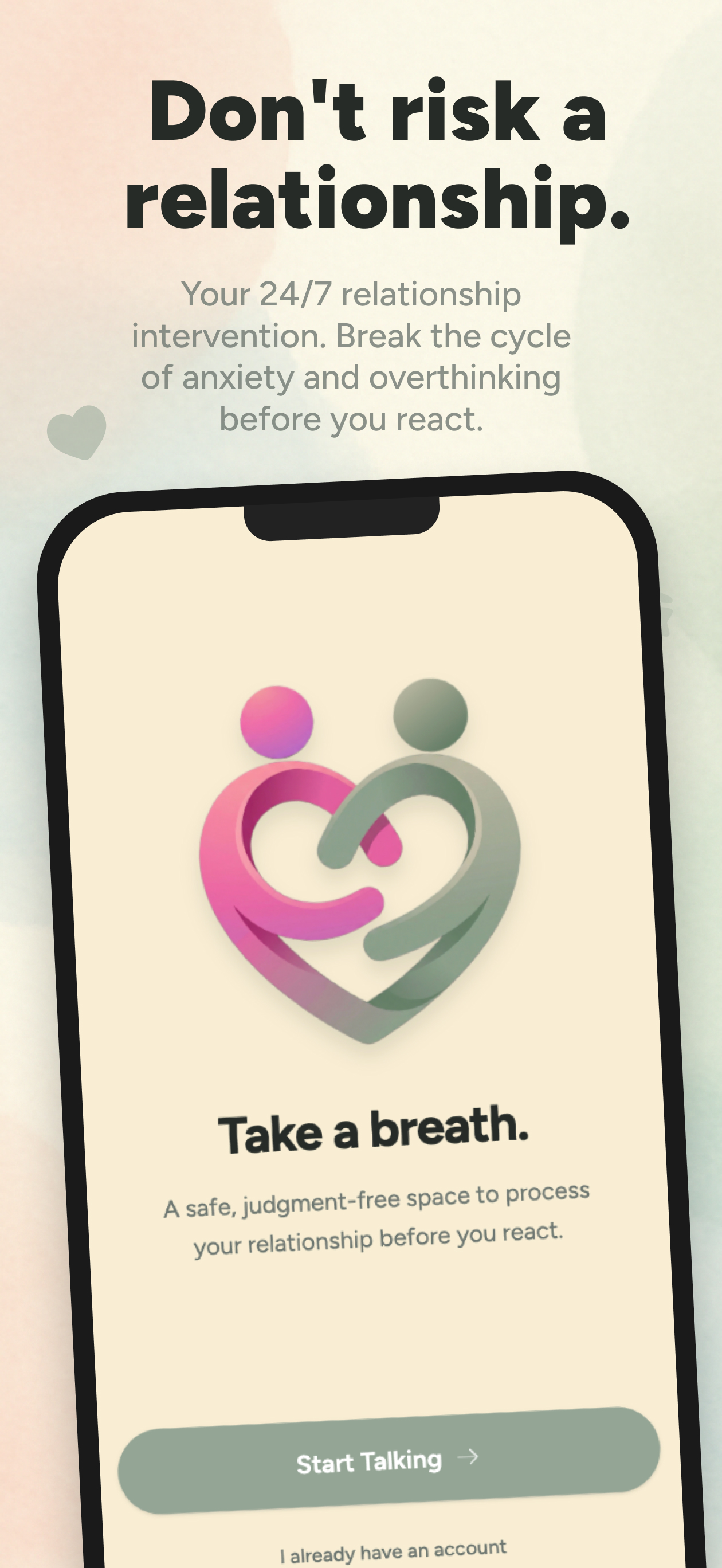 Don't Spiral app — Your 24/7 relationship intervention