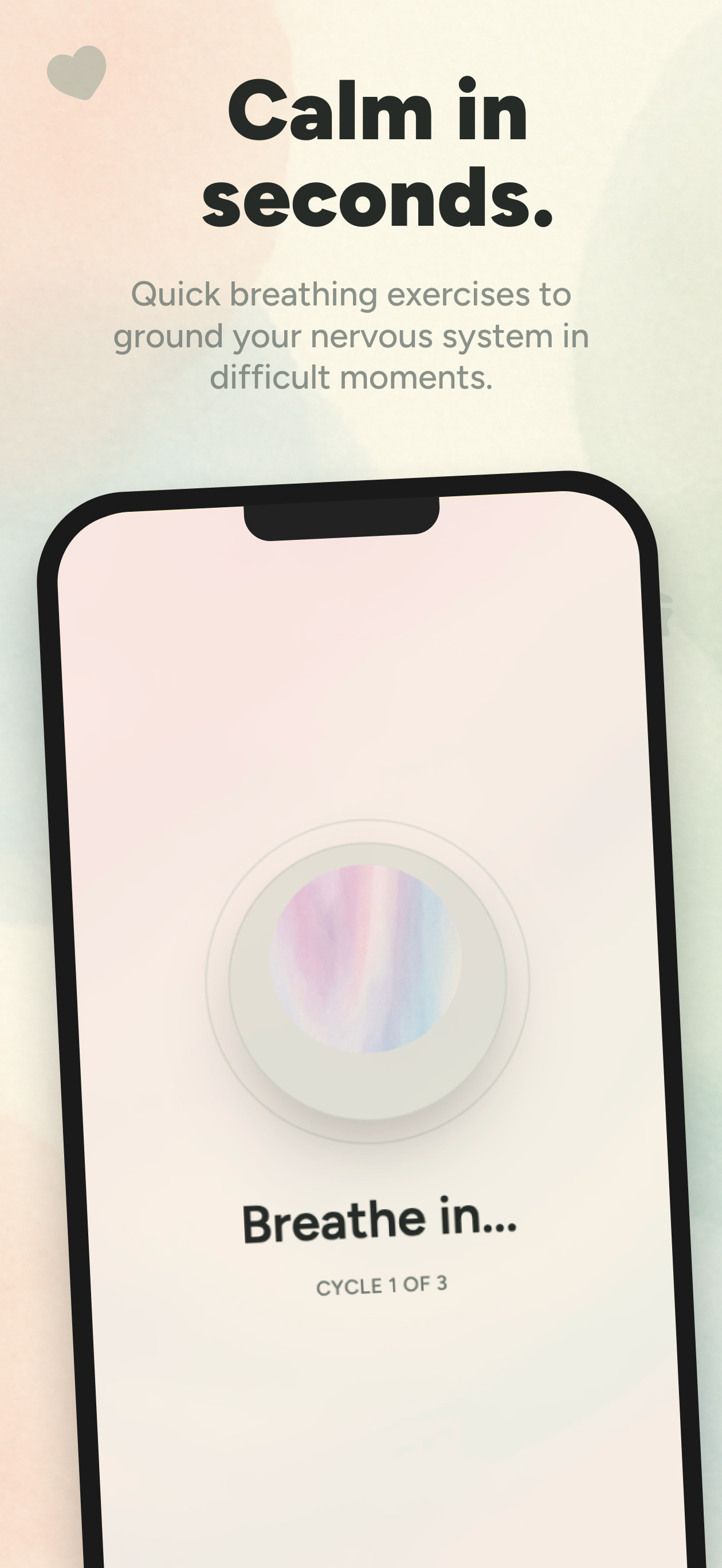 Guided breathing exercise interface