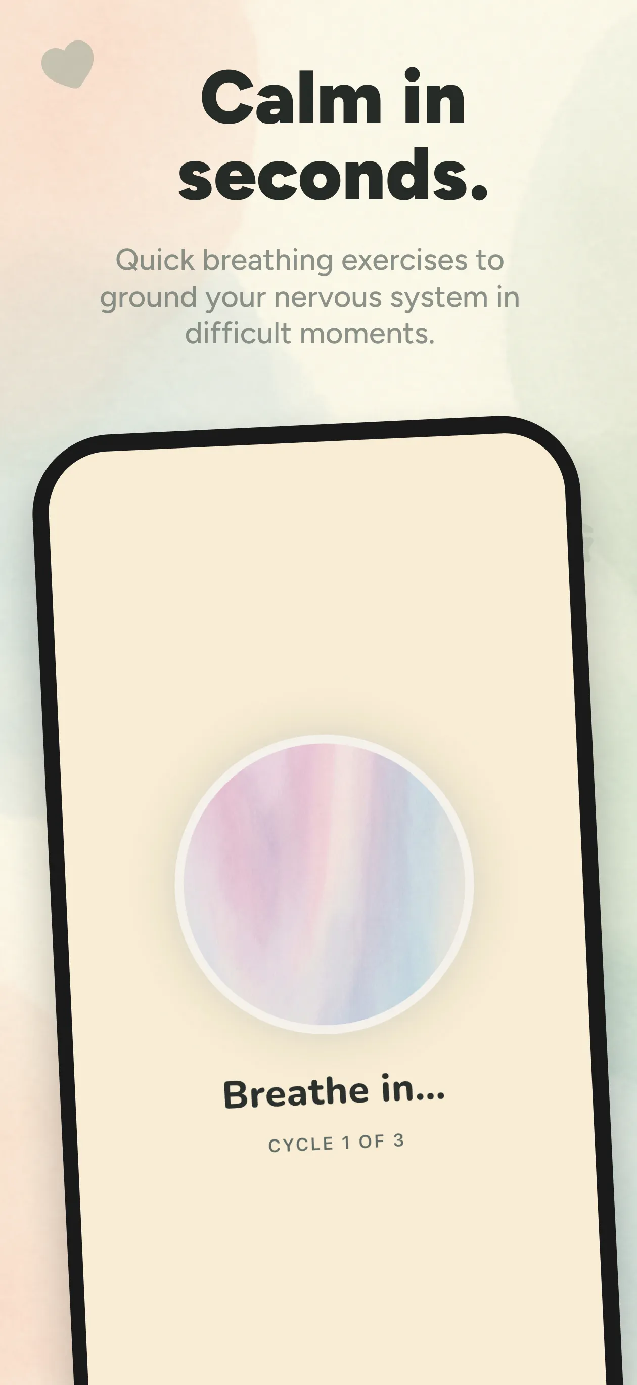 Guided breathing exercise interface